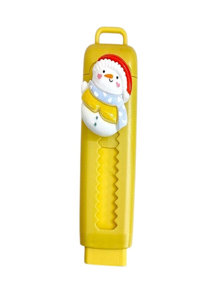 AMYCAUR Christmas Stylish 3D Santa Push Pull Mechanical Eraser, Non-Toxic Smudge-Free Rubbers Cute Santa Erasers Christmas Gift for Kids, Santa Gift Set Stationery Gift for Kids (1 Pcs) - Image 1